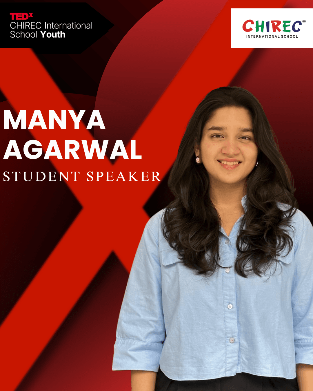 Manya is a Grade 12 IBDP student at CHIREC. She started Project SignVerse to raise awareness about Indian Sign Language through interactive, empathy-driven sessions. Later, as part of ISB’s I-Venture program, she pitched AccessAbility — an AI-based idea to make sign language more accessible in everyday spaces. Outside of that, she’s usually painting, journaling, or learning Mandarin and Korean — with more languages definitely on the way. Her TEDx talk explores how silence, failure, and connection intertwine — and the quiet lessons they leave behind.